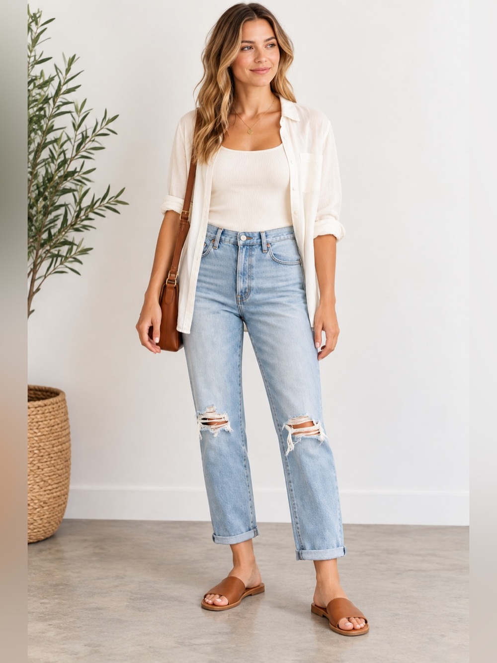 Madewell The Perfect Vintage Straight Jeans 26 Light Wash Distressed High Rise